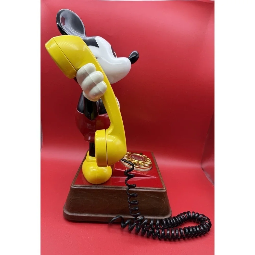 Disney Standing Mickey Mouse Rotary Dial Telephone Desk Phone 1976 Landline 15